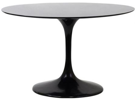 Table ronde en bois et métal brillant TULIPA - Ø60 à Ø120 cm