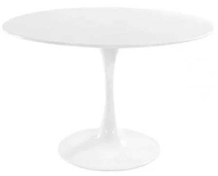 Table ronde laquée blanc PETALE - Ø90 cm