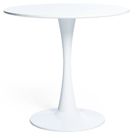 Table ronde laquée blanc BOSIKA - Ø80, Ø90 ou Ø100