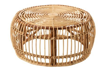 Table ronde rotin naturel Ana D 81 cm