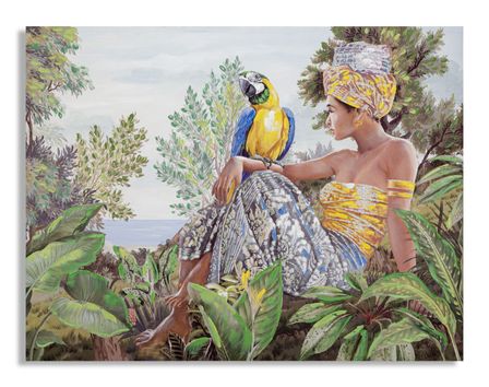 Tableau mural fait main kenda original cm 120x3x90