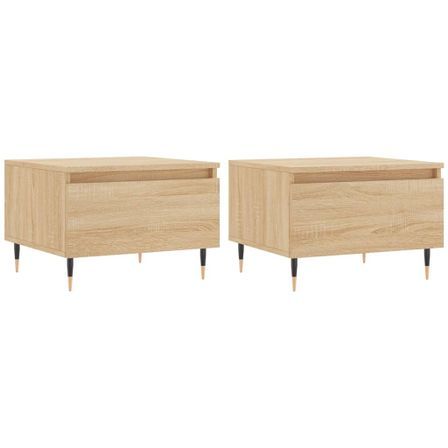 Tables basses 2 pcs chêne sonoma 50x46x35 cm bois d'ingénierie