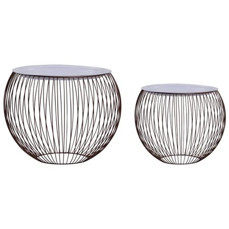 Tables basses 2 pcs Doré