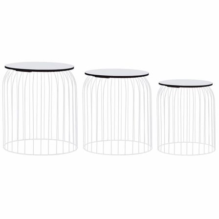 Tables basses 3 pcs Blanc
