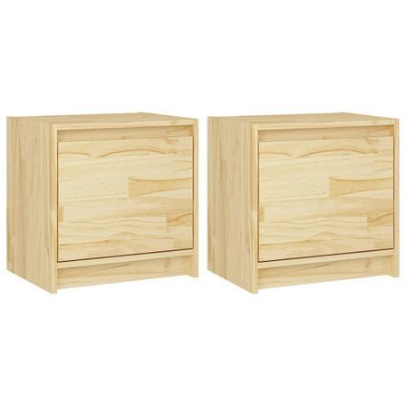 Tables de chevet 2 pcs 40x30,5x40 cm Bois de pin massif 2