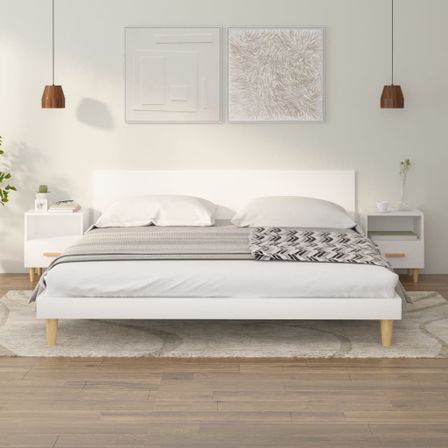 Tables de chevet 2 pcs Blanc 40x35x47 cm