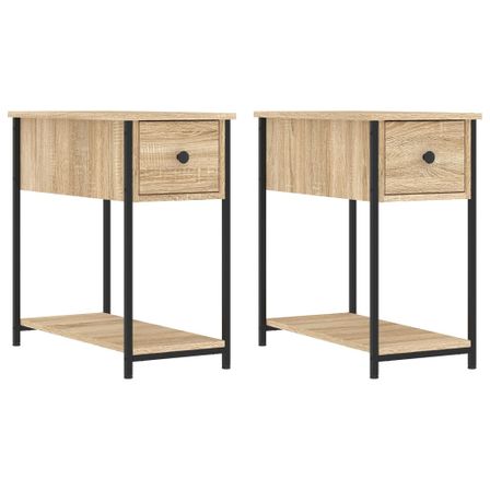 Tables de chevet 2 pcs chêne sonoma 30x60x60 cm bois ingénierie
