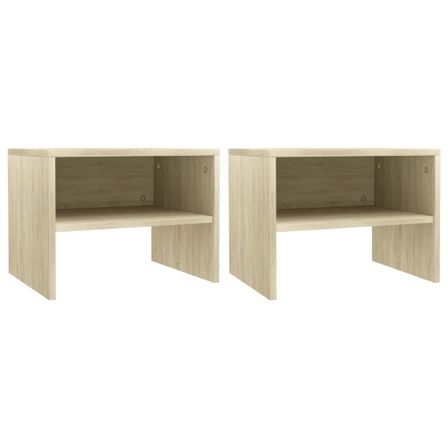 Tables de chevet 2 pcs Chêne sonoma 40 x 30 x 30 cm