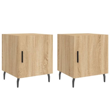 Tables de chevet 2 pcs chêne sonoma 40x40x50 cm bois ingénierie