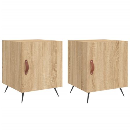 Tables de chevet 2 pcs chêne sonoma 40x40x50 cm bois ingénierie