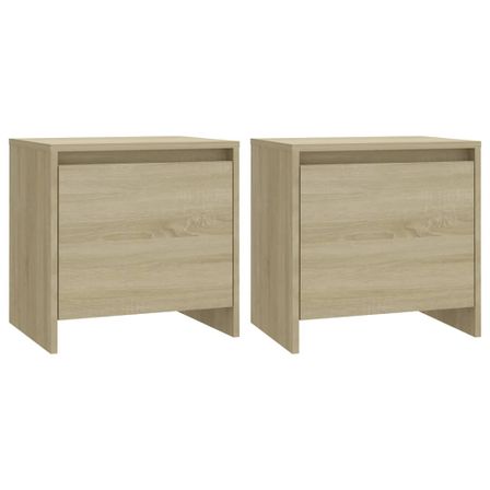 Tables de chevet 2 pcs Chêne sonoma 45x34x44,5 cm