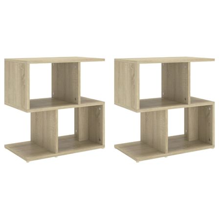 Tables de chevet 2 pcs Chêne sonoma 50x30x51,5 cm