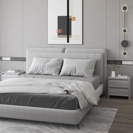 Tables de chevet 2 pcs Sonoma gris 45x34,5x44,5 cm