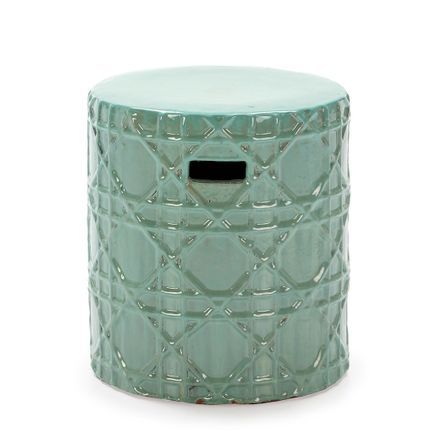 Tabouret bas grès vert Ando