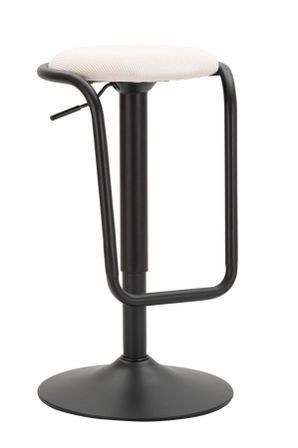 Tabouret de bar blanc réglable en hauteur Will