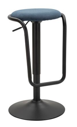 Tabouret de bar bleu marine réglable en hauteur Will