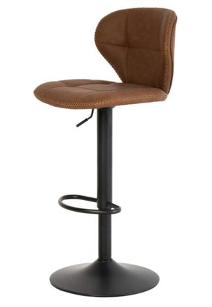 Tabouret de bar industriel hauteur réglable et pivotant à 360° Pako