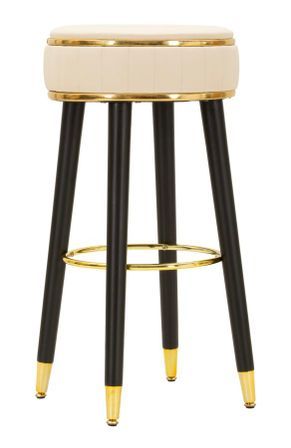 Tabouret de bar London crème design vintage élégant