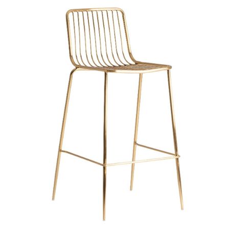 Tabouret de bar métal doré Leann