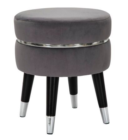 Tabouret de bar paris gris argenté ø 35 x 40,5 cm