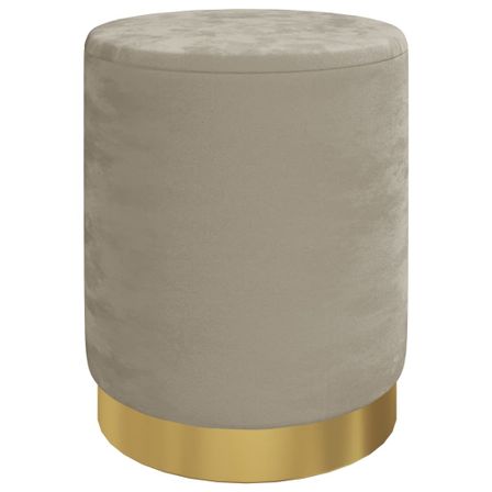 Tabouret de rangement rond Gris foncé Velours
