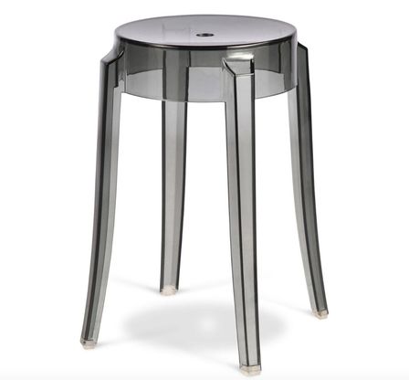 Tabouret design en polycarbonate transparent LOUIVA - Assise 47, 65 ou 75 cm