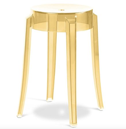 Tabouret design en polycarbonate transparent LOUIVA - Assise 47, 65 ou 75 cm