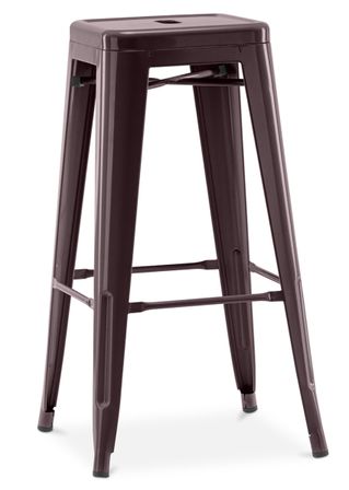 Tabouret haut acier vintage renforcé Kalax 76 cm - Haut de gamme