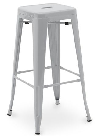 Tabouret haut industriel acier mat renforcé Kalax 76 cm - Haut de gamme