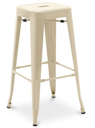 Tabouret haut industriel acier mat renforcé Kalax 76 cm - Haut de gamme