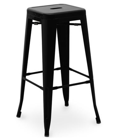 Tabouret haut industriel acier mat renforcé Kalax 76 cm - Haut de gamme