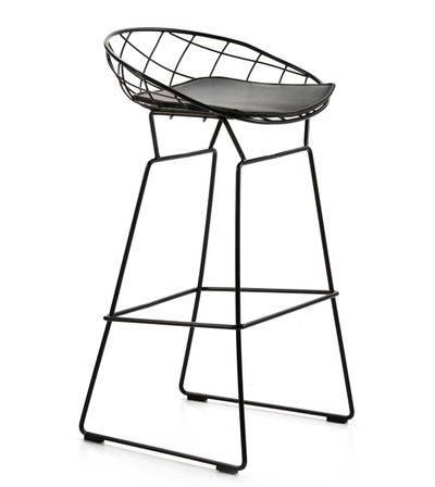 Tabouret haut métal noir