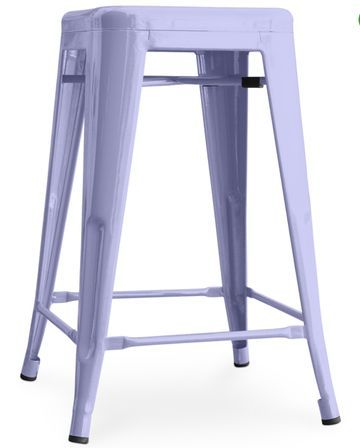 Tabouret industriel acier brillant renforcé Kalax 60 cm - Haut de gamme