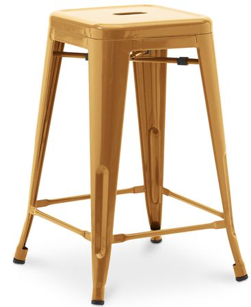 Tabouret industriel acier brillant renforcé Kalax 60 cm - Haut de gamme