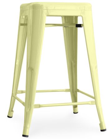 Tabouret industriel acier brillant renforcé Kalax 60 cm - Haut de gamme