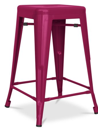 Tabouret industriel acier mat renforcé Kalax 60 cm - Haut de gamme