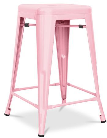 Tabouret industriel acier mat renforcé Kalax 60 cm - Haut de gamme