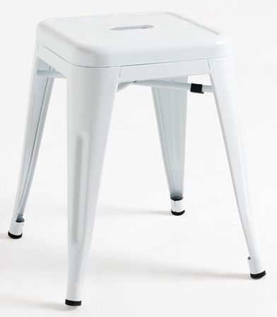 Tabouret industriel en acier brillant KONTOIR - Hauteur d'assise 45 cm