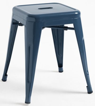 Tabouret industriel en acier brillant KONTOIR - Hauteur d'assise 45 cm