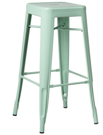 Tabouret industriel en acier brillant KONTOIR - Hauteur d'assise 65 cm