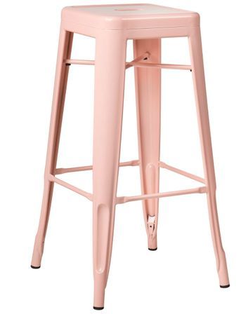 Tabouret industriel en acier brillant KONTOIR - Hauteur d'assise 65 cm