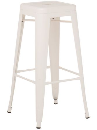 Tabouret industriel en acier brillant KONTOIR - Hauteur d'assise 76 cm
