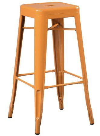 Tabouret industriel en acier brillant KONTOIR - Hauteur d'assise 76 cm