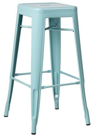 Tabouret industriel en acier brillant KONTOIR - Hauteur d'assise 76 cm