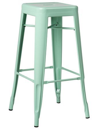 Tabouret industriel en acier brillant KONTOIR - Hauteur d'assise 76 cm