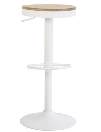 Tabouret industriel hauteur réglable et pivotant à 360° BAKY - Assise 58 à 80 cm