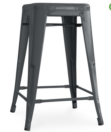 Tabouret industriel KALAX Premium 60 cm en acier brillant renforcé – Haut de gamme
