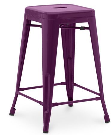 Tabouret industriel KALAX Premium 60 cm en acier brillant renforcé – Haut de gamme