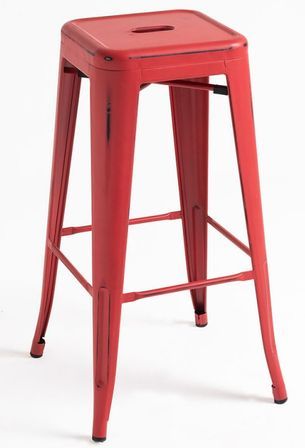 Tabouret industrielle acier vintage KONTOIR - Hauteur d'assise 76 cm