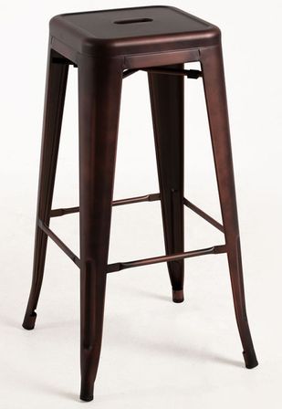 Tabouret industrielle acier vintage KONTOIR - Hauteur d'assise 76 cm